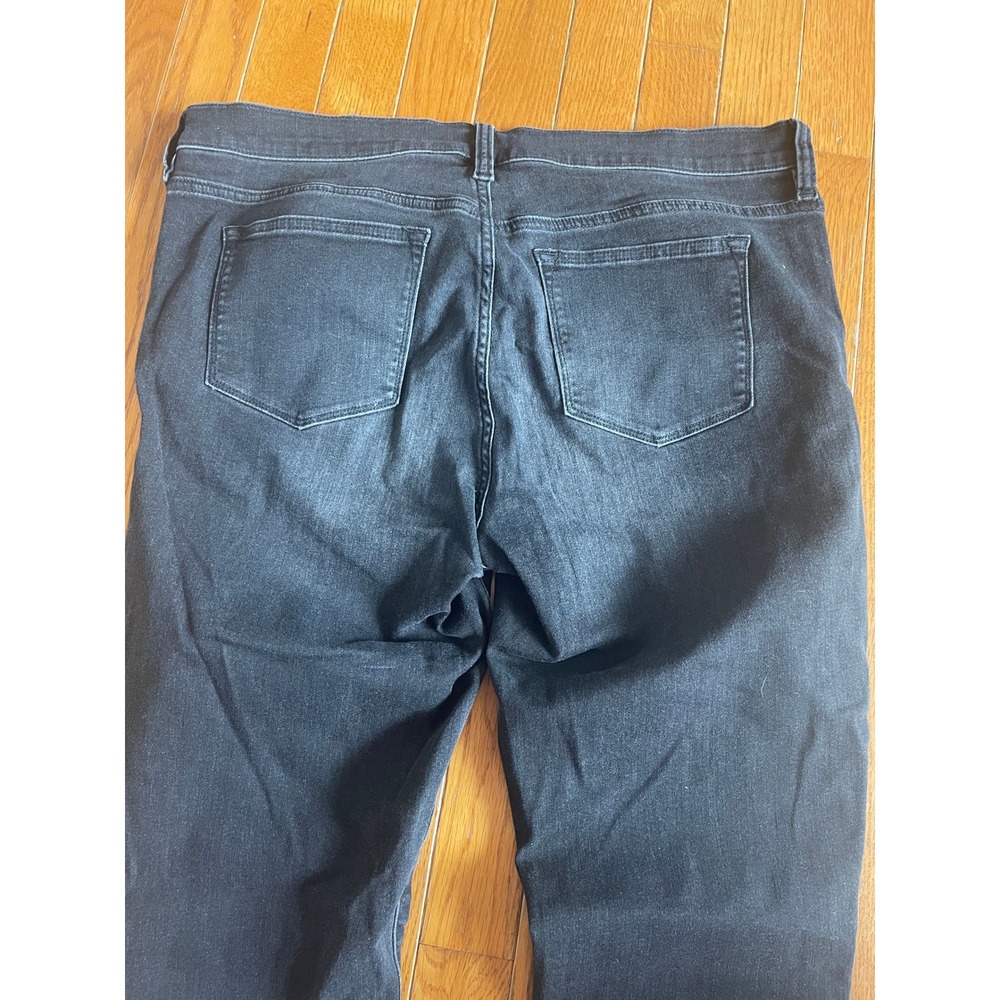 J Crew Jeans Womens Sz 32 Charcoal‎ Raw Hem Mid Rise Stretch Denim Straight - Picture 9 of 9